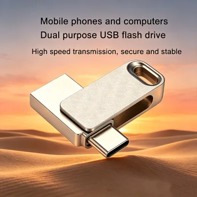 Custom Logo Mini Metal Thumb Drive Memory Key Type c USB Key with 8GB 16GB 32GB 64GB Capacity for Company Gift