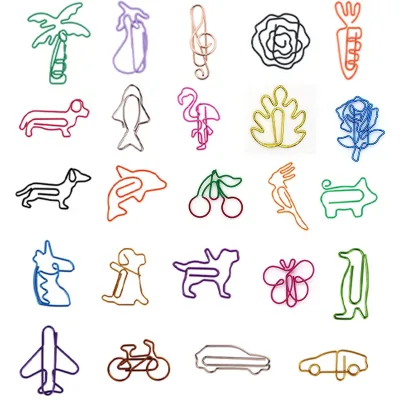 21 Years BSCI Verified Manufacturer Cute Personalized Logo Shaped Paper Clip Bookmark Planner Clips Custom Metal Paper Clip