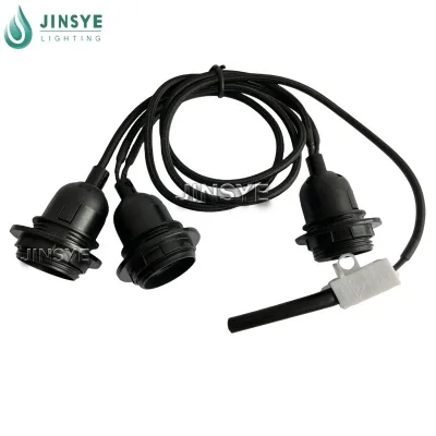Custom-Made Table Lamp Cord CE/ VDE E27 Triple Lamp Socket Bulb Holder
