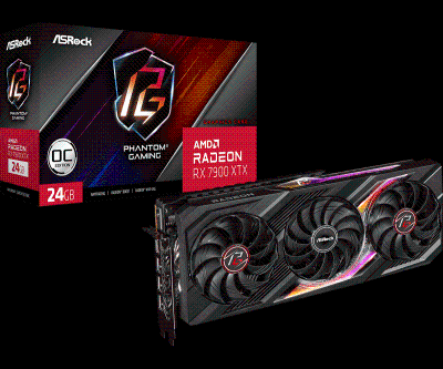 AS Rock 7000 Series AMD Ra Deon RX 7900 XTX Phantom Gaming 24GB OC  GDDR6 7900XT 7900XTX Graphic Card