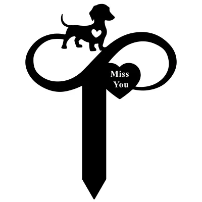 Custom Word Butterfly Memorial Iron Grave Markers Metal Grave Decoration Stake Packaged in Boxes
