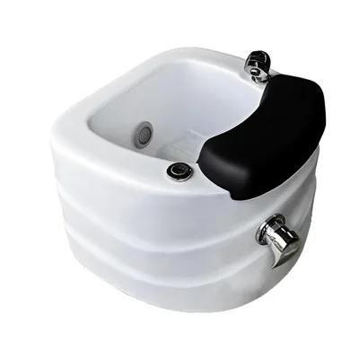 Wholesale Automatic Can Surfing Acrylic Pedicure Basin 7 Colorful Lamp Foot Massage Bowl for Spa Use