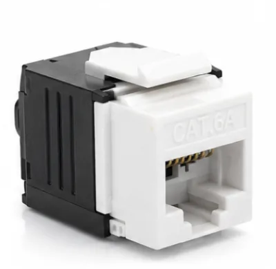 Tool-Free Cat6A RJ45 Keystone Jack Modular Connector | Crimping-Free Fast Termination for Ethernet Wiring