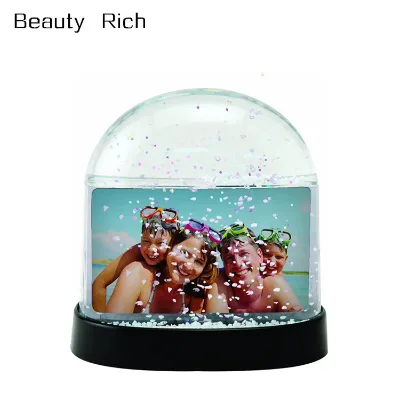 Horizontal Photo Snow Globe (Clear)