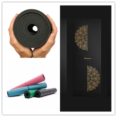 Wholesale Factory Professional 4mm Custom Printed Logo PU Natural Rubber Yoga Ma