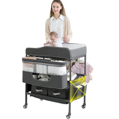 New Style Two-in-One Multi-functional Cotton Animal Print Baby Changing Table with Travel Potty for Newborns and Toddlers