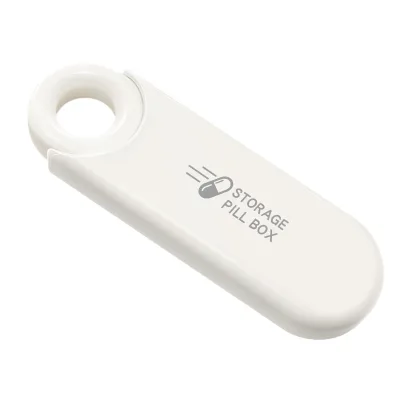 Plastic USB Drive-Shaped Three-Compartment Pillbox Solid Color Design Portable Mini Container for Morning Evening Doses Compact