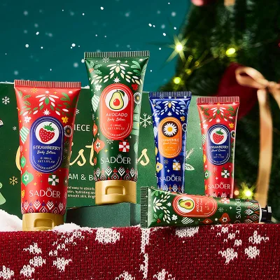 G OEM SADOER Christmas Fragrance Soothing Moisturizing Hand Cream Body Lotion 5-Piece Gift Set