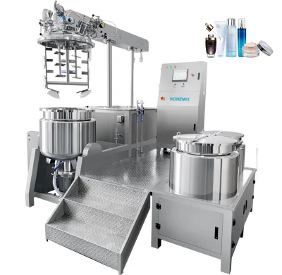 Ointment Lotion Cream Mayonnaise Petroleum Jelly Making Machine Lifting Cosmetic Mixer Vacuum Homogenizer Emulsifier