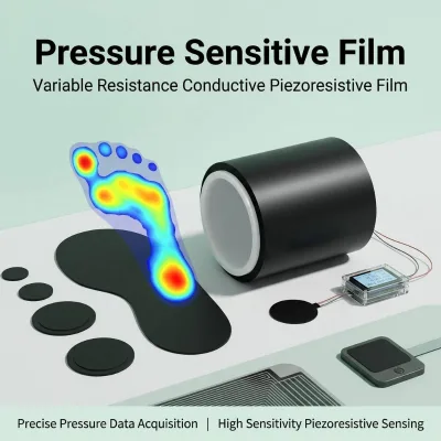 Flexible Pressure Sensitive Film 0.1-0.2mm Piezoresistive Conductive Carbon Film for Smart Wearables and HMI