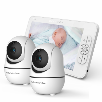 Baby Monitor With 2 Camera 2 Way Talk Audio Night Vision Nanny Music Portable Digital Camera Baby Monitor