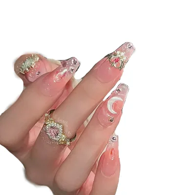 Wholesale Hot Custom Cute Style ABS Gel Style Wearable Nail Can Be Recycled with 2024 Full Nail Coverage