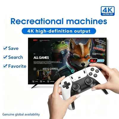 Factory Wholesale P5X Game Console S905X4 Chip ARM Mali-450 GPU 4K HD Output 64G 40000 Retro Games Dual Gamepads