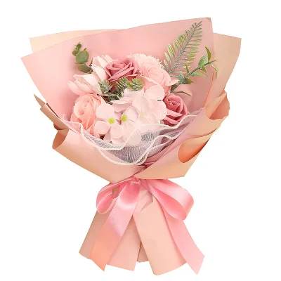 Soap Flower Rose and Sunflower Gift With LED Light for Birthday Valentine's Day Christmas Mother's Day Teacher's Day