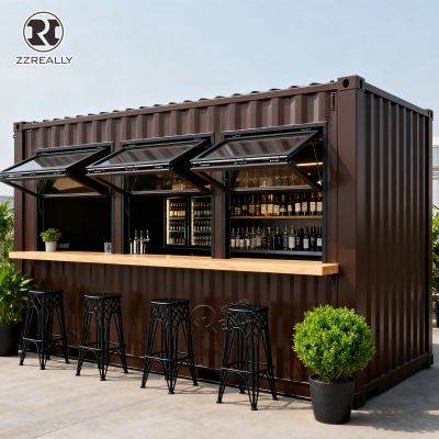 2026 Container Coffee Restaurant Bar Cafe Kiosk Booth Use Steel Prefabricated Houses Clothing Store show Room
