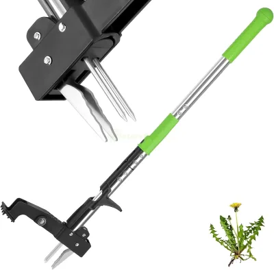 Convenient Grass Removal Toll Garden Stand up Weed PullingWeed Extractor with 4 Claws