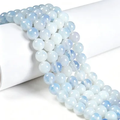 Natural Look Opalite Beads Round Loose Glass Moonstone Beads for Jewelry Making DIY Bracelet Necklace 4-12mm
