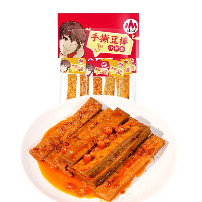 Chinese Spicy Dried Tofu Lowering Sugar and Lipid Hand Shredded Dried Tofu 200g Healthy Organic Delicious Dried Tofu