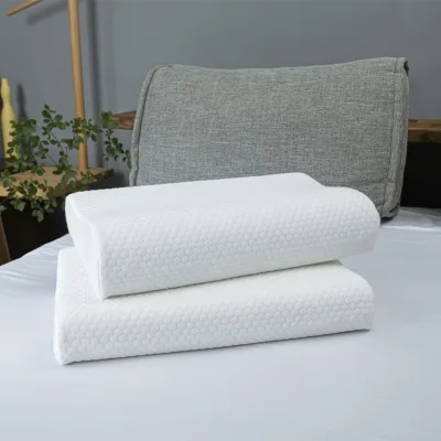 All-Round Bed Wedge Sleep Pillow Memory Foam Filling Solid Wave Pattern Bamboo Fiber Cover Anti-Bacteria Custom Logo Therapy