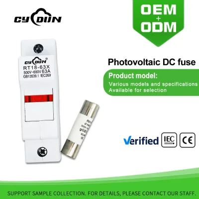 CYDUN RT-18 1P 500VDC Solar PV Fuse Holder 32A DC Fuse DIN Rail Mounted for Solar PV Combiner Box Photovoltaic System