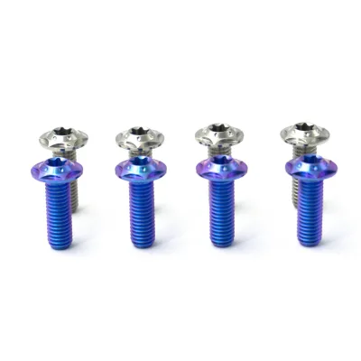 M6x20 Gold Factory Produces High Quality Titanium Alloy Bolt 12 Point Bolt Titanium Bolts Gr5 for Motorcycle