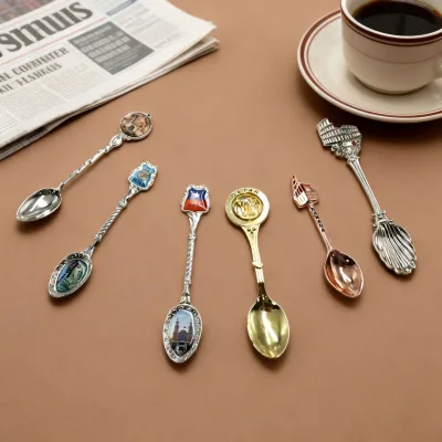Manufacturers Custom Metal Crafts 3d Commemorative Spoons City Cultural Tourist Souvenirs Custom Made Spoons