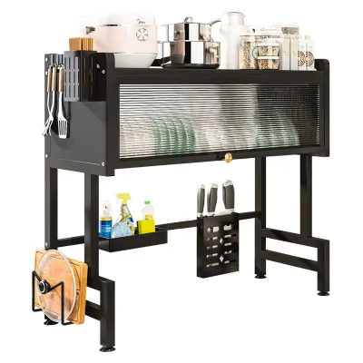 2 Tier Multifunctional Kitchen Drain Shelf Kitchen Sink Storage Organizer Large Covered Over Sink Dish Drying Rack