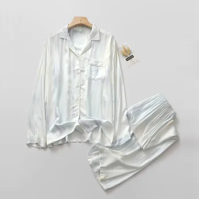 Manufacturer Custom Luxury Women's Pyjamas Suit Soft Mosquito Repellent Fabric Long Sleeve Stripe Poplin Pajamas Sets Women