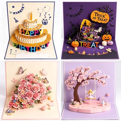 3d Pop up Card Merry Christmas Pop Ups Card 3d Christmas Cards