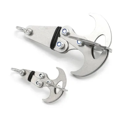 Gravity Hook Grappling Hook, Stainless Steel Multifunction Climbing Claw Carabiner for Outdoor Activity EDC Tool