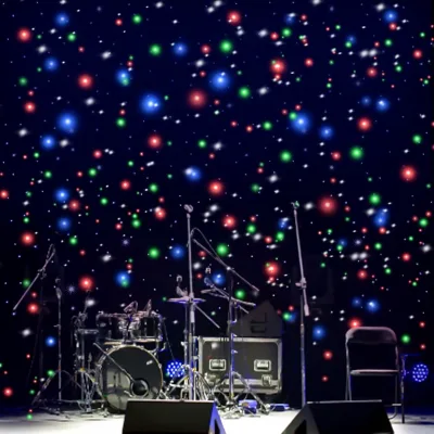 LED 3in1 Star Curtain RGB Stage Party Club Lights Velvet Star Cloth Light for Indoor Bar Concert Wedding