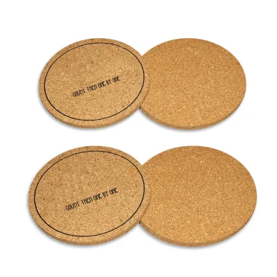 Wholesale Custom Printing Drink Cork Placemats Standard Dia Size 0.5mm Thickness Cork Coaster Mats & Pads