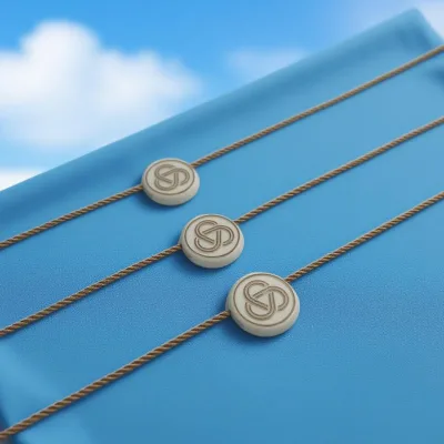Customized Eco-Friendly Plastic Durable High-quality Multi-purpose Embossed Logo Hang Tag String for Garment Shoes & Bags