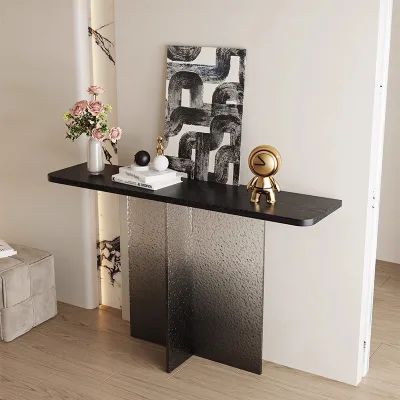 Modern Luxury Acrylic Suspension Entrance Table Long Narrow Side Living Room Door-to-Door Cabinet Contemporary Art Design