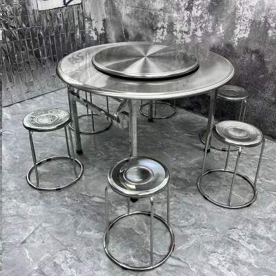 Modern Industrial Design Stainless Steel Charcoal BBQ Grill Table for Home Bar Restaurant Hotel Workshop Factory's Hot Sale