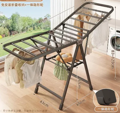 Clothes Rack Stainless Steel Drying Rack Folding Laundry Clothes Hanger