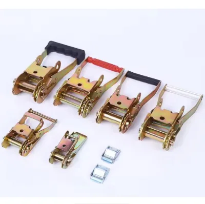Polyester Webbing Tie Ratchet Strap 2:1 Safety Factory 5000kg Break Strength for Secure Cargo Lashing Truck