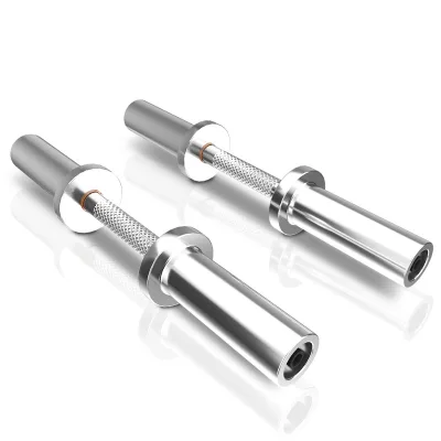Steel Loadable for Dumbbell Bars | Fits 2 Inch Plates | Home Gym Strength Training | Spring Collars Included