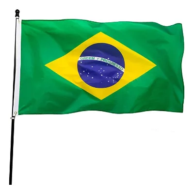 Wholesale 2022 Qatar Soccer Event Customize Bandeira Do Brasil 90x150 Brazilian Flag Custom Brazil Country Flag 3X5 Brazil Flag