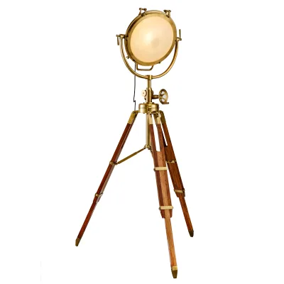 Luxury Deco Tripod Floor Lamp Reading Lamp for Living Room Commercial Villa Kids Reading with Wood Legs