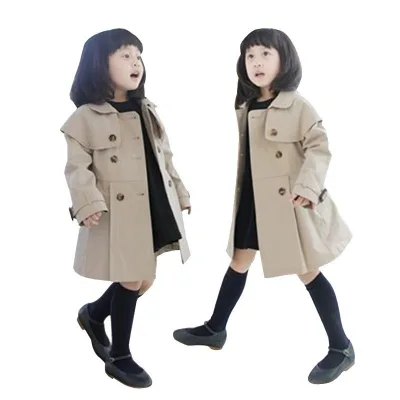 2016 New Style Girl Long Elegant Grey Color Windbreaker Coat Online Store