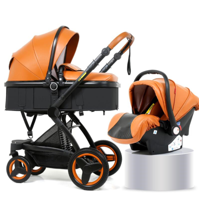 PU Leather Baby Strolelr Car Seat Baby Stroller High Quality Baby Stroller Luxury