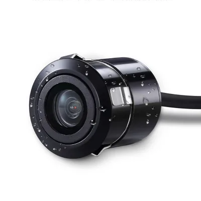 18.5mm Flush Mount Car Backup Camera 170° Wide Angle 1/4 CMOS IP67 Waterproof Rear View Camera with Night Vision