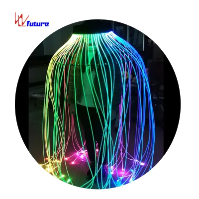 Fiber Optic Structure Props Led Illuminated Jellyfish Costumes LED Jellyfish 1 Piece Adults Luminous Colors Performance