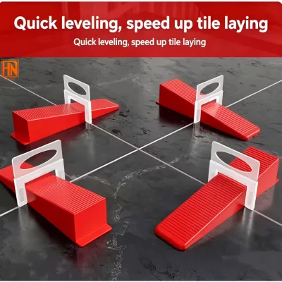 Modern Tile Leveling System Clips & Wedges Waterproof & Durable Self-Adhesive for Floor and Wall Tiles