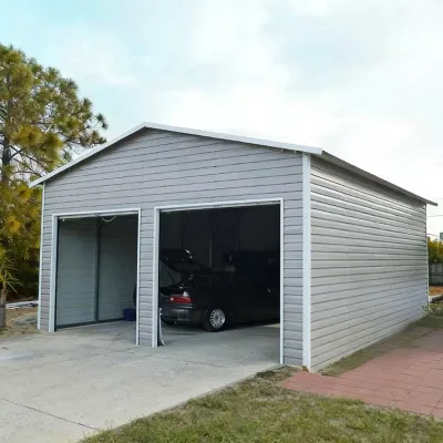 Prefabricated Steel Structure Garage Building Durable Corrosion Resistant for Residential Parking Wholesale Price