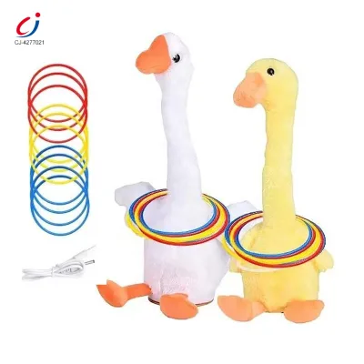 Chengji Dancing Duck Talking Multifunctional Lighting Music Dancing Duck Toy with Circle Throwing Game