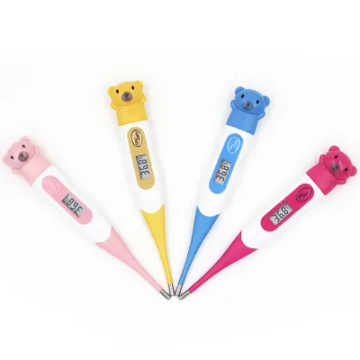 Cartoon Body Temperature Waterproof Smart Sensor Digital Pen Type Thermometer Clinical Anus Oral Thermometer With Flexible Probe