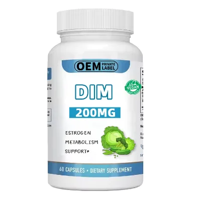 OEM Private Label DIM Capsules 200MG for Hormone Balance and Estrogen Detox Support DIM Supplement Vegan Capsules