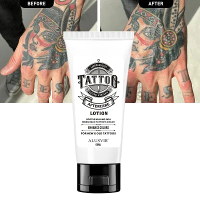 Private Label Natural Tattoo Aftercare Lotion Moisturizer Shea Butter Silicone-Free Cruelty-Free for Reviving Enhancing Tattoo